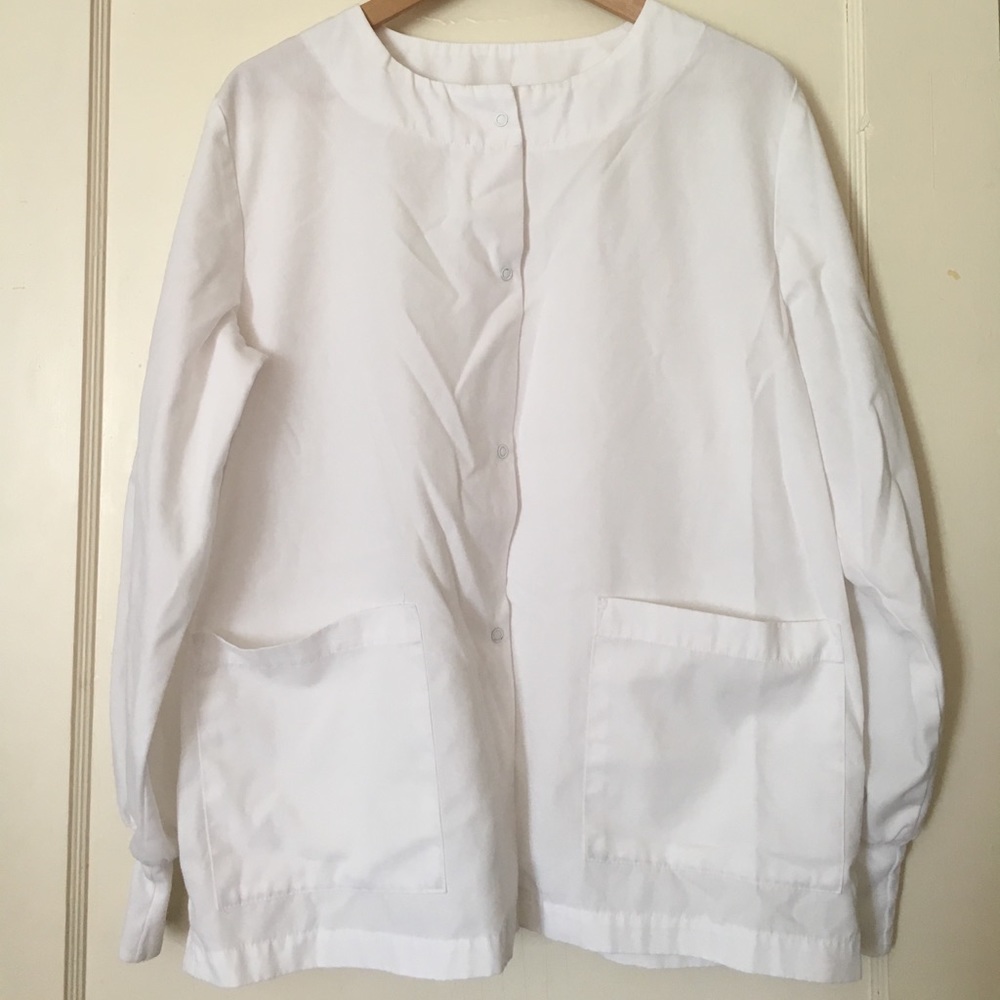 Nurse white scrub jacket